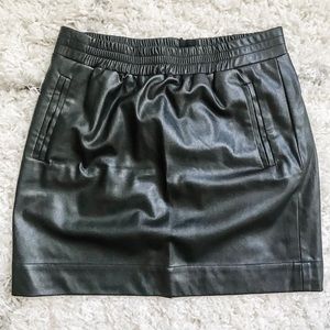 LOFT Faux Leather Skirt with Pockets